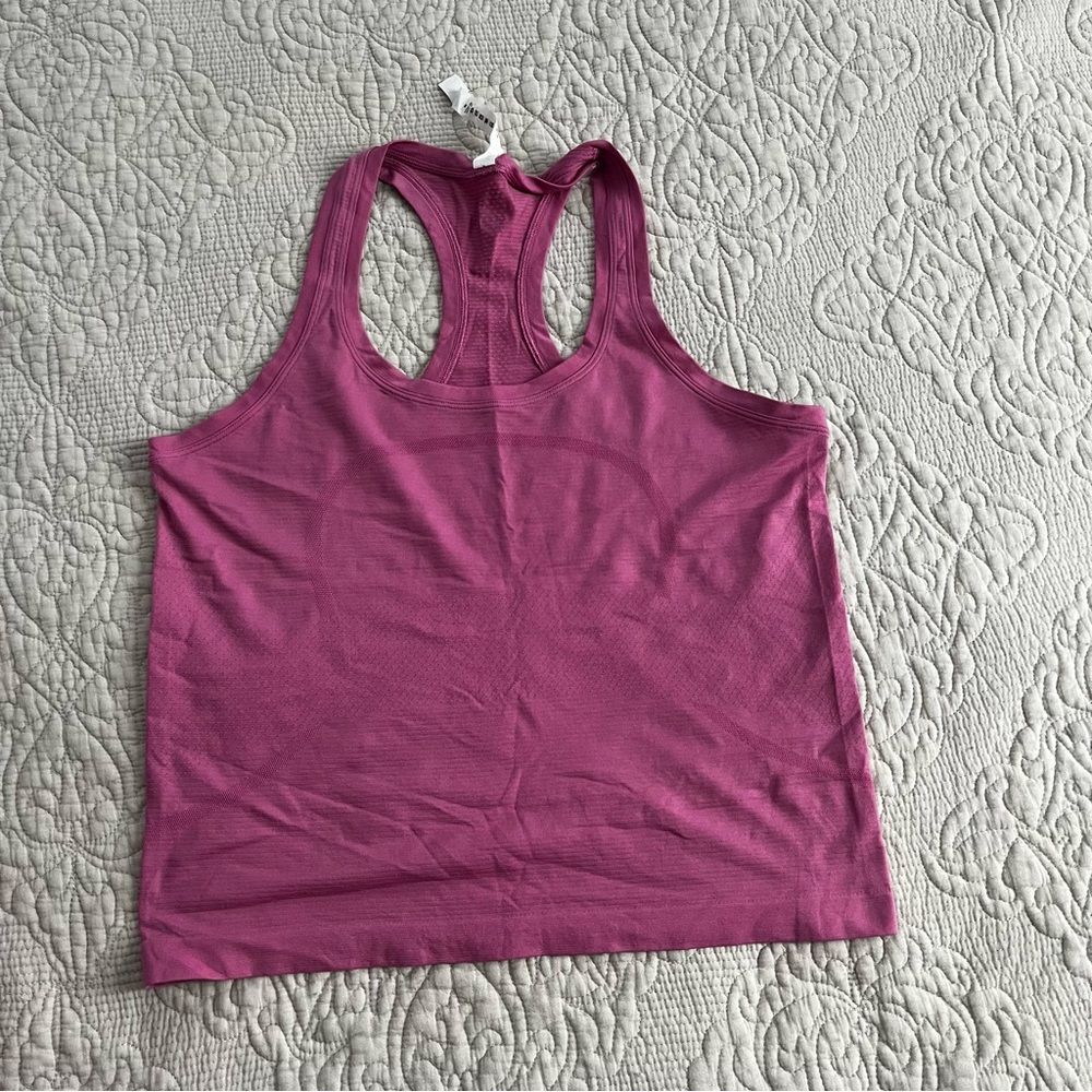 Lululemon swiftly tech race length tank size 10 pink blossom
